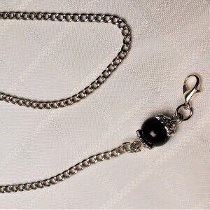 No.01 Safety face mask strap-chain with Galaxy Staras Golden Sand silver color